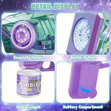 Colorful LED Lights Bubble Maker Toy - 紫色 - 查看 6