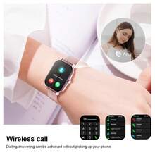 1pc Unisex Smart Watch With Steel Strap, 1.83-Inch Touch Screen, Calling Function, Activity Tracking, Multiple Sports Modes, Call/Message Reminder, USB Charging, Compatible With Android & IOS, 240P TFT Display, 180mAh Li-Ion Battery, Suitable As Holiday Gift - 彩色 - 查看 18