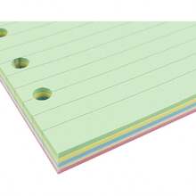 Colorful 6-Hole Ruled Refills Inserts,  5-Color Loose Leaf Planner Filler Paper For Personal Size Organizer Binder,  50 Sheets/100 Pages, Lined - Multicolor - View 6