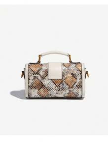 Markendruck Damen Handtasche, Mode Schlangenhaut Textur Box-Tote, 2025 Neues Design klassische Schulter Umhängetasche, luxuriöse hochwertigen Nischenbrand elegante Tote Tasche, leichte Sommer Schultertasche, hochwertige personalisierte Damen Kissen Tasche, burgunderrote praktische Umhängetasche