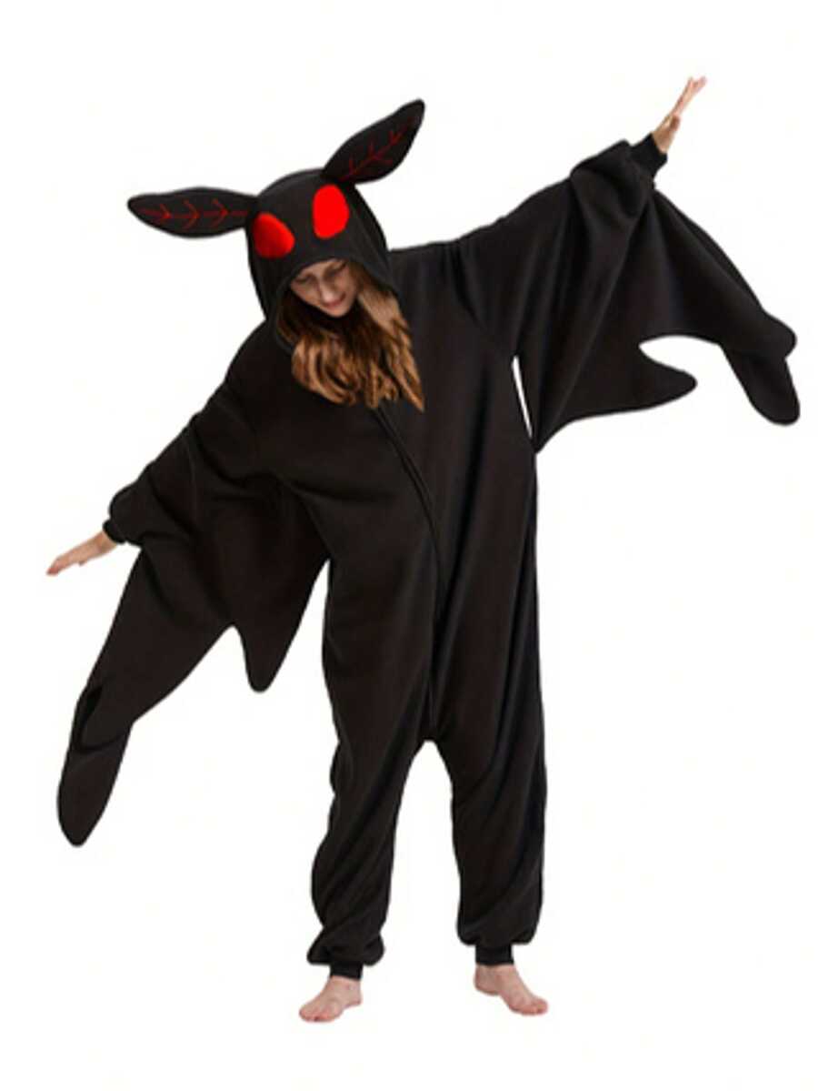 Adult Cartoon Moth Costume, Halloween One-Piece Role-Playing Animal One-Piece Pajamas, Christmas Pajamas - 黑色 - 查看 1