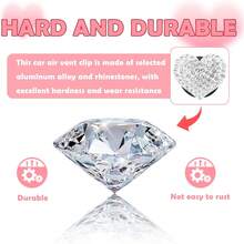 4PCS Heart-Shaped Car Vent Clips With,Bling Vent Clips Car Decorations,Premium Shiny Car Clips Vents CCar Accessories Interior,Trucks,SUVs (White) - Hồ Xanh - Xem 6