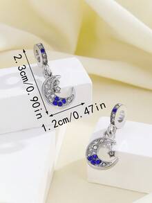 1 chiếc vòng cổ mặt dây chuyền đính hạt hình ngôi sao và mặt trăng thời trang dành cho phụ nữ, phụ kiện trang sức tự làm - Nhiều màu - Xem 5