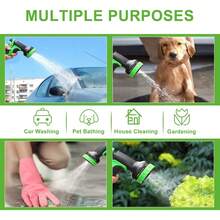 100 Feet Heavy Duty Retractable Anti-Twist Garden Hose With 10 Function Nozzles, 3/4 Inch Solid Brass Fittings- Lightweight And Easy To Store, Perfect For Spring, Summer, And Autumn Outdoor Watering, Garden Hose Holder