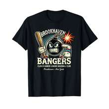 Retro Minor League Baseball Team Brookhaven Bangers T-Shirt Gift For Dog Mom Gift For Daughter,Black T-Shirt, 100% Cotton, Men's T-Shirt,,Funny Graphic T Shirts,S-XXXL,Vintage Shirt - màu đen - Xem 5