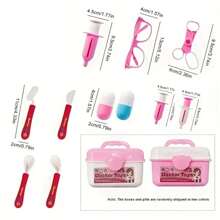 Set de 42 piezas de juguete de doctor, Estetoscopio de enfermera, Juguete de casa de muñecas dental (color aleatorio), Juego educativo de rompecabezas de doctor, Juego de doctor para niños que incluye caja de herramientas médica, casa, enfermera, inyector y estetoscopio