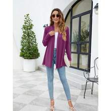 Newchoice Womens Casual Lightweight Long Sleeve Cardigan Soft Drape Open Front Fall Dusters (S-3XL) - Prem - View 9
