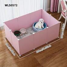 Small Cat Fence, Foldable Guinea Pig/Rabbit Cage, Indoor Removable Balcony Half Enclosed Pet Fence, Space Saving