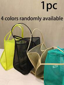 [Beach Bag] Large Capacity Beach Travel Bag | Women's Shoulder Bag, Women's Shopping Tote Bag, Beach Mesh Tote Bag, Women's Foldable Shoulder Bag, Travel Bag Beach Nylon Mesh Tote Bag, Casual Tote Bag Hobo Women's Foldable Shoulder Bag, Mesh Beach Tote Bag Large Size Women's Bag Upgraded Version, With Multiple Pockets, Suitable For Beach Picnic Vacation, Large Capacity Waterproof Beach Bag