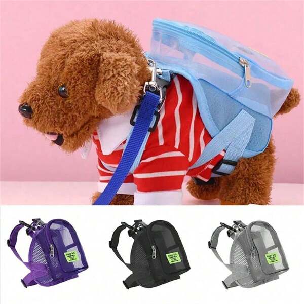 Fashion Dog Backpack Transparent Pet Traction Bag Storage Breathable Portable Outdoor Cute Universal Pet Supplies