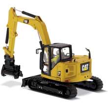 CAT Caterpillar 309 CR Next Generation Mini Hydraulic Excavator With Work Tools And Operator High Line Series 1/50 Diecast Model By Diecast Masters 85592 - Yellow/Black - View 1