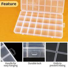 1pc Transparent Storage Container, Jewelry Box, Transparent Plastic Storage Box, Empty Earring Storage, Bead Display Cabinet, Small Item Storage Box