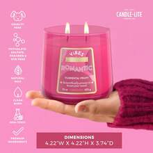 Candle-Lite Vibes - Velas aromáticas florientales con sabor a fruta que mejoran el estado de ánimo, tarro de 15 onzas, aromaterapia, vertidas con orgullo en los Estados Unidos, 2 mechas, 86 horas de - Resistencia (NUEVO) - Ver 11