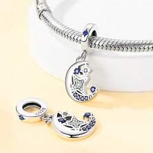 1count DIY Moonlight, Guardian Hand Three Pieces Pendant, 925 Sterling Silver Material Is Not Allergic, Creative DIY Pendant, Holiday Gifts, Suitable For Daily Wear