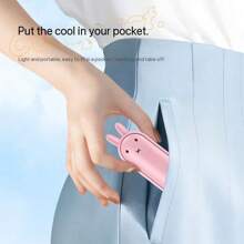 Mini ventilador portátil recarregável 2 em 1, adequado para viagens, verão, shows, presente ideal para mulheres