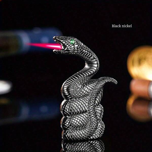 Metal Snake Heads, Windproof Lighters And Decorative Statues Are Ideal Christmas Gifts For Fathers, Husbands And Boyfriends - No Power Needed (No Butane Gas)