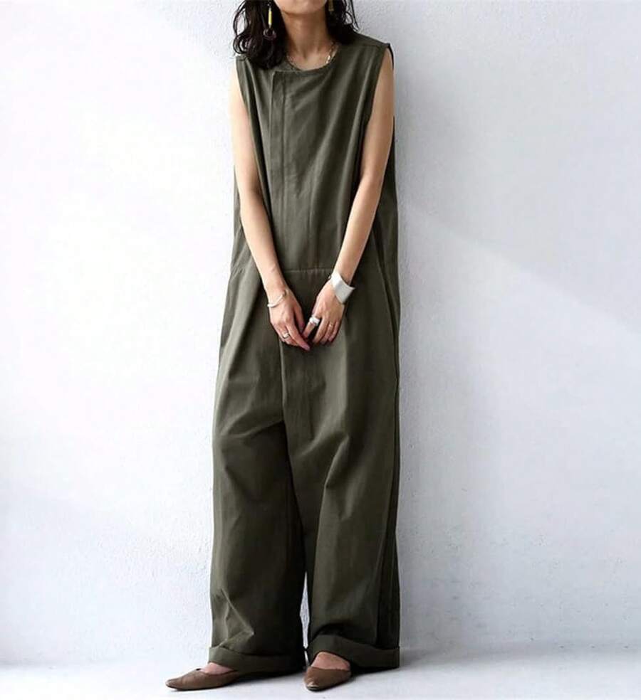 Women Jumpsuits - màu xanh lá - Xem 1