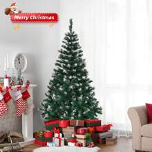 4 FT Künstlicher Schneebedeckter Weihnachtsbaum, unbeleuchteter Weihnachtskiefer mit 300 Astspitzen und stabilem Metallständer für Büro, Zuhause, Geschäft, Party, Feiertagsdekoration, grün & schneebedeckt