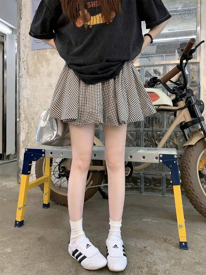 MARS 花柄チェック バルーンミニスカート minsobi スカート チェック柄 バルーン ミニスカート