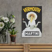 Framed Vermouth Martini Print, Vintage Poster, Beverage Wall Art, Bar Wall Decor, Boho Wall Decor, Canvas Poster, PRINTABLE Art, Large Wall Art - Framed - View 5