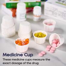 Paquete de 1000 vasos de papel de 1 oz para soufflé, vasos desechables para medicinas, vasos de papel pequeños de 1 oz para degustar pastillas, postres y condimentos. - Blanco - Ver 6