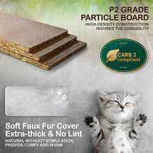 Cat Tree Cat Climbing Frame Scratch Post Spacious Space Multi Layer Cat Tower Toy Supplies With Hanging Plush Balls - Grey - View 10