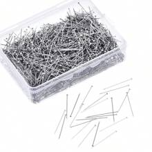 100//200/250/500pcs Straight Pins For Crafts, Sewing Pins For Fabric Dressmaker Pins, Long 1 Inch Flat Head Pins For Quilting, Sewing, Jewelry DIY Fine Satin Pin