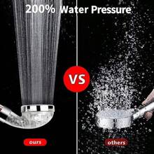 High Pressure Filter Shower Head With Replacement Hose And Bracket 3 Mode Function Spray Water Saving Shower For Best Shower Experience Rain Handheld Showerhead For Dry Hair Skin - 灰色的 - 查看 2