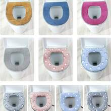 1pc Toilet Seat Cover, Thickened Toilet Seat Pad For All Seasons - Multicolor - View 8