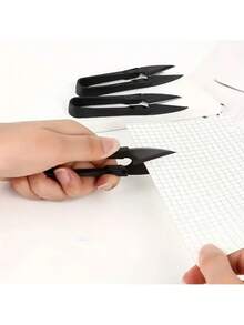 1 Piece High-Quality Black Carbon Steel U-Shaped Small Scissors – Thread Cutter And Yarn Trimmer With Spring Design – Ideal For Sewing, Embroidery, Tailoring, And DIY Crafts – Great For Household Use, Garden Plant Bud And Leaf Trimming, Mini Precision Cutting Tools For Needlework - Multicolor - View 5