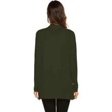 Newchoice Womens Casual Lightweight Long Sleeve Cardigan Soft Drape Open Front Fall Dusters (S-3XL) - Olive Green - View 6