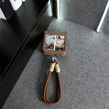 Luxury Minimalist Brown Phone Case With Keychain Lanyard, Suitable For Razr50 Razr 50 Ultra 50ultra Back Cover, Waterproof Shockproof Anti-Fall Anti-Scratch - Brown - View 10