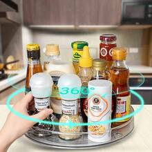 2Pcs Lazy Susan Spice Rack Organizer 23CM+27CM 360° Rotating Turntable Spice Rack - Transparent - View 3