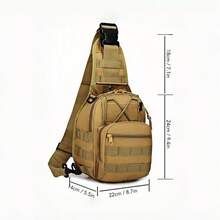 Tactical Backpack - Multi-Functional Outdoor Sports Chest Bag, Shoulder Crossbody Bag, Durable Zipper Closure, Oxford Cloth Material, Adjustable Strap, Fitness, Hiking, Fishing Can Be - 譚 - 查看 2
