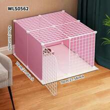 Small Cat Fence, Foldable Guinea Pig/Rabbit Cage, Indoor Removable Balcony Half Enclosed Pet Fence, Space Saving