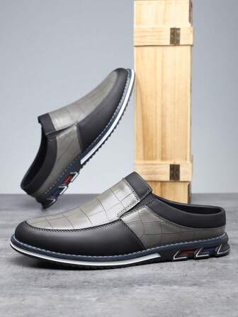 Zapatos informales y casuales con cierre deslizante para hombre, nuevos para el verano, versátiles, transpirables, antideslizantes, de suela blanda y de punta cerrada