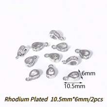 2 stuks 18K verguld messing metalen inleg zirkonia scharnierende hanger enhancer borgsluitingen DIY sieraden maken accessoires
