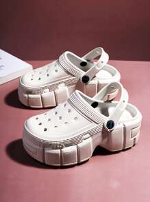 Girls Summer Sandals Slide Slippers, Closed Toe Non-Slip Comfortable Outdoor Beach Platform Thick Bottom Sandals