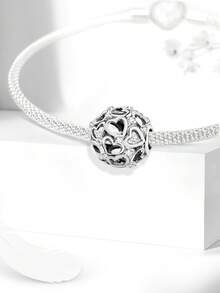 1 pieza de encantos de cámara de plata esterlina 925 de moda que se ajusta a brazaletes y pulseras para mujeres para hacer joyas finas de bricolaje - Plateado - Ver 4