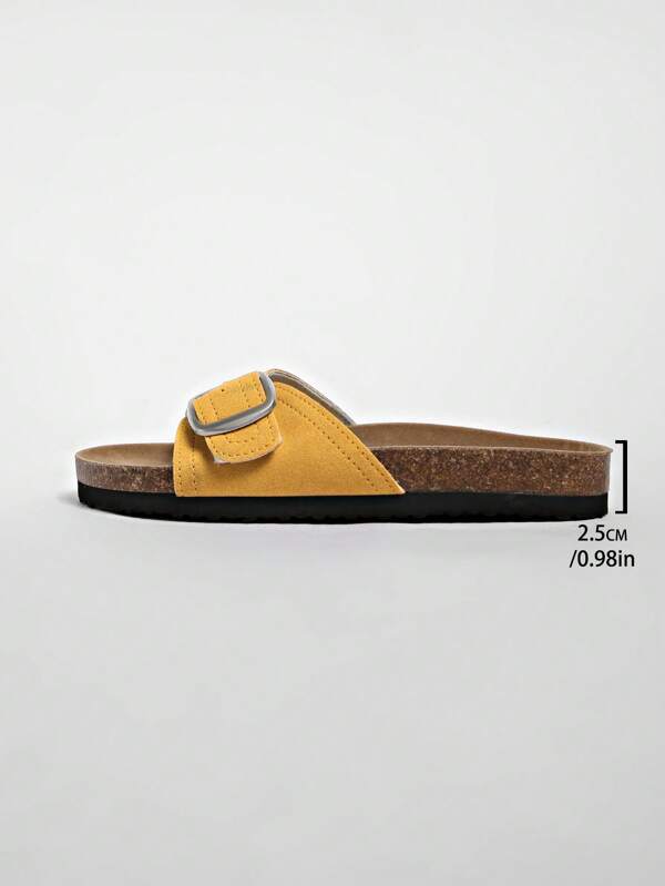 Sandalias planas para mujer, moda playa resort casual sin cordones, diapositivas planas verano playa exterior