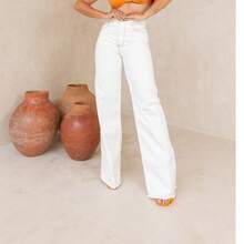 GRAPHITE WIDE LEG JEANS - Màu be - Xem 5