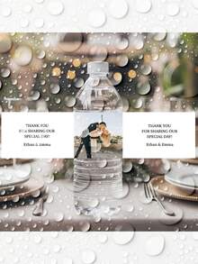 1~20pcs Custom Photo Water Bottle Label-3 Styles, Personalized Celebration Tags, Personalized DIY Bottle Water Waist Seal Stickers, Personalized Water Bottle Labels For Wedding, Birthday, Baptism, Wedding, For Him, Her, Boyfriend, Girlfriend, Dad, Mom, Friends, Multi-Functional, Ideal Gifts For Him, Boyfriend, Mom, Friends, Tea Room, Home, Garden, Office, For Valentine's Day, For Mother's Day, For Father's Day, For Graduation, For Weddings, For Housewarming, Warm Ambience, Autumn Home Refresh, Xmas Decoration, Home Harmony, Office Decor