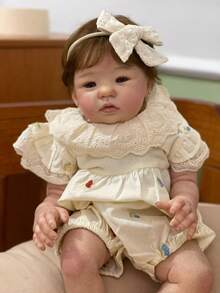 Premium Reborn Baby - Luxury Girl's Layette - White - View 2