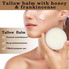 Tallow Balm, Tallow Honey Body Cream, Face Moisturizing Cream, All Purpose Use Balm Anti-Drying Anti-Cracking For Spring, Summer, Autumn And Winter Skin Care (Tallow Balm, 100 G)