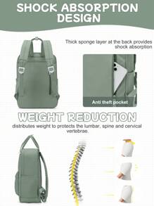 Mochila Escolar Infantil, Mochila de Computador de Lazer Adequada para Notebook de 14 Polegadas/Tablet de 12,9 Polegadas, Mochila Escolar de 20L Simplicidade para Adolescentes, Mochilas para Laptop Leves com Compartimento para Laptop, Mochila de Mão com Vários Bolsos, Múltiplas Cores Disponíveis, Bolsa de 10*5*15 Polegadas
