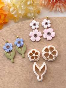 Bohemian Floral Clay Cutters Mold Spring Hollow Flower Leaf Polymer Clay Cutter For Jewelry Making DIY Crafting Kit Tools