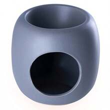 Grey Ceramic Oil Burner For Aromatherapy Relaxation Spa Aroma Lamp Aroma Burner 15cm Height 10cm Room Dr Aroma Ential Oil Burner Big Tealight Holder Scentsy WarmerM - Grey - View 1