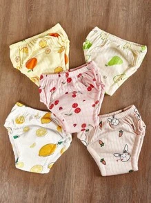 1 pezzo/3 pezzi di Pannolini di addestramento per bambini riutilizzabili, inserti lavabili per pannolini, biancheria intima per l'addestramento al vasino per neonati, fodera per pannolini traspirante (il motivo floreale non è fisso, design floreale casuale)