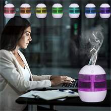 1pc USB Cold Mist Humidifier | Colorful Gradient Nightlight, Suitable For Quiet Air Humidifiers In Bedroom, Nursery, Office, And Indoor Plants,The Perfect Gift - White - View 10