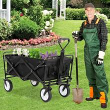 Folding Wagon Cart Garden Cart Utility Grocery Wagon Heavy Duty Beach Wagon Cart